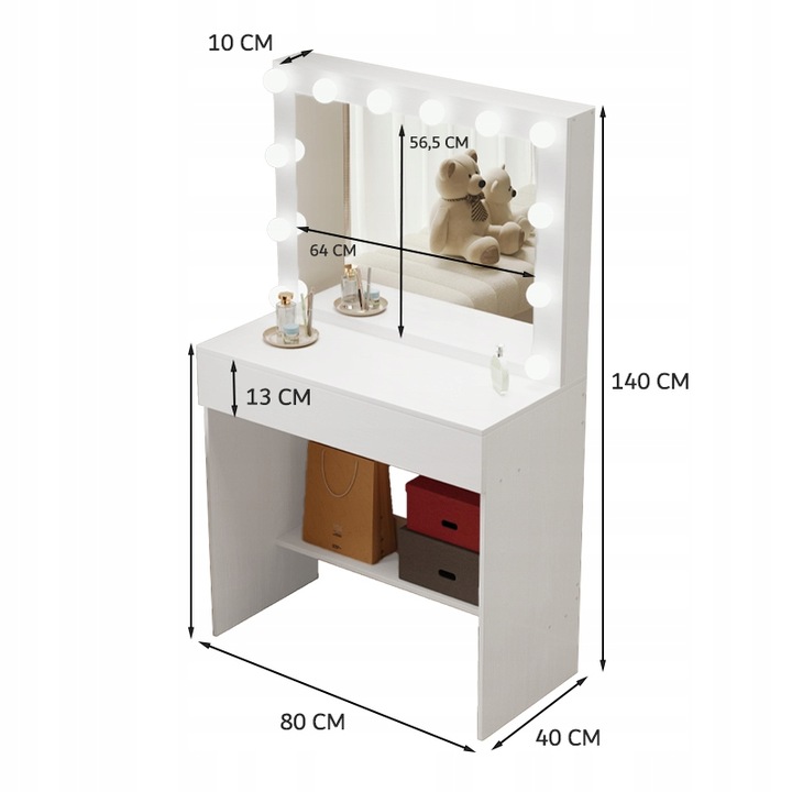 TOALETKA-KOSMETYCZNA-MAKIJAZU-WIZAZU-Z-LUSTREM-LED-NOWOCZESNA-GLAMOUR-LOFT-Liczba-szuflad-1