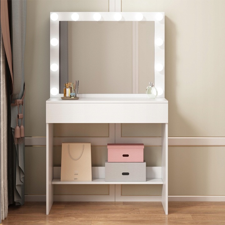 TOALETKA-KOSMETYCZNA-MAKIJAZU-WIZAZU-Z-LUSTREM-LED-NOWOCZESNA-GLAMOUR-LOFT-Marka-Rebiko