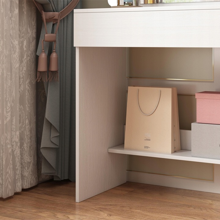 TOALETKA-KOSMETYCZNA-MAKIJAZU-WIZAZU-Z-LUSTREM-LED-NOWOCZESNA-GLAMOUR-LOFT-Wysokosc-mebla-140-cm