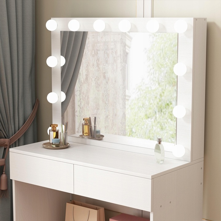 TOALETKA-KOSMETYCZNA-MAKIJAZU-WIZAZU-Z-LUSTREM-LED-NOWOCZESNA-LOFT-GLAMOUR-Kod-producenta-TOALETKA-KOSMETYCZNA-MAKIJAZU-BIALA