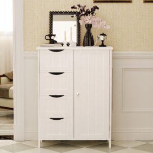 Skriňa, knižnica, komoda, kúpeľňa, predsieň, podkrovie, 3 zásuvky, biela, výška 80 cm