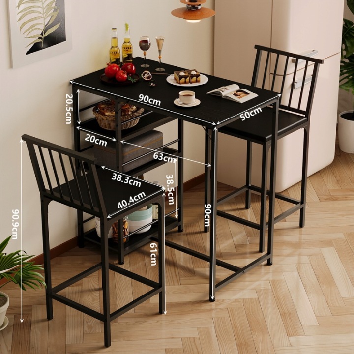 ZESTAW-STOL-I-KRZESLA-BAROWE-JADALNIANY-Z-2-STOLKAMI-CZARNY-LOFT-DO-KUCHNI-Dlugosc-stolu-50-cm